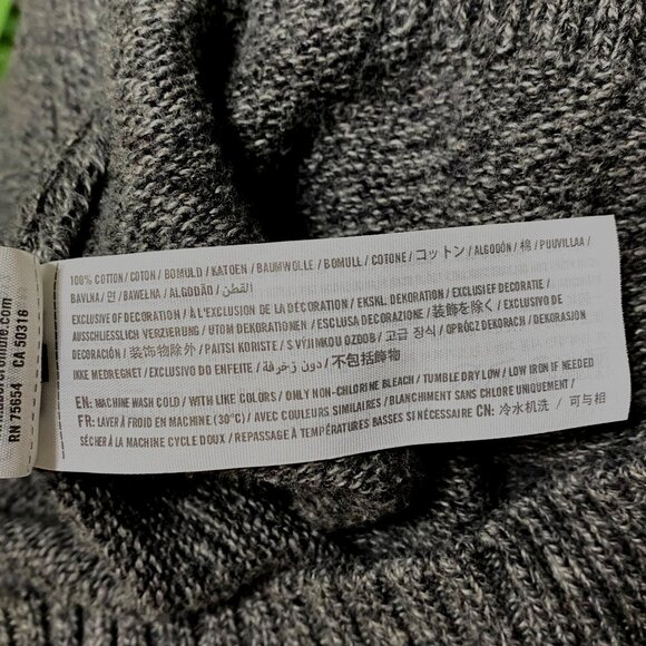 Abercrombie‎ & Fitch Mens Cardigan M Heathered Gray Grandpacore Academia Preppy - Picture 6 of 6